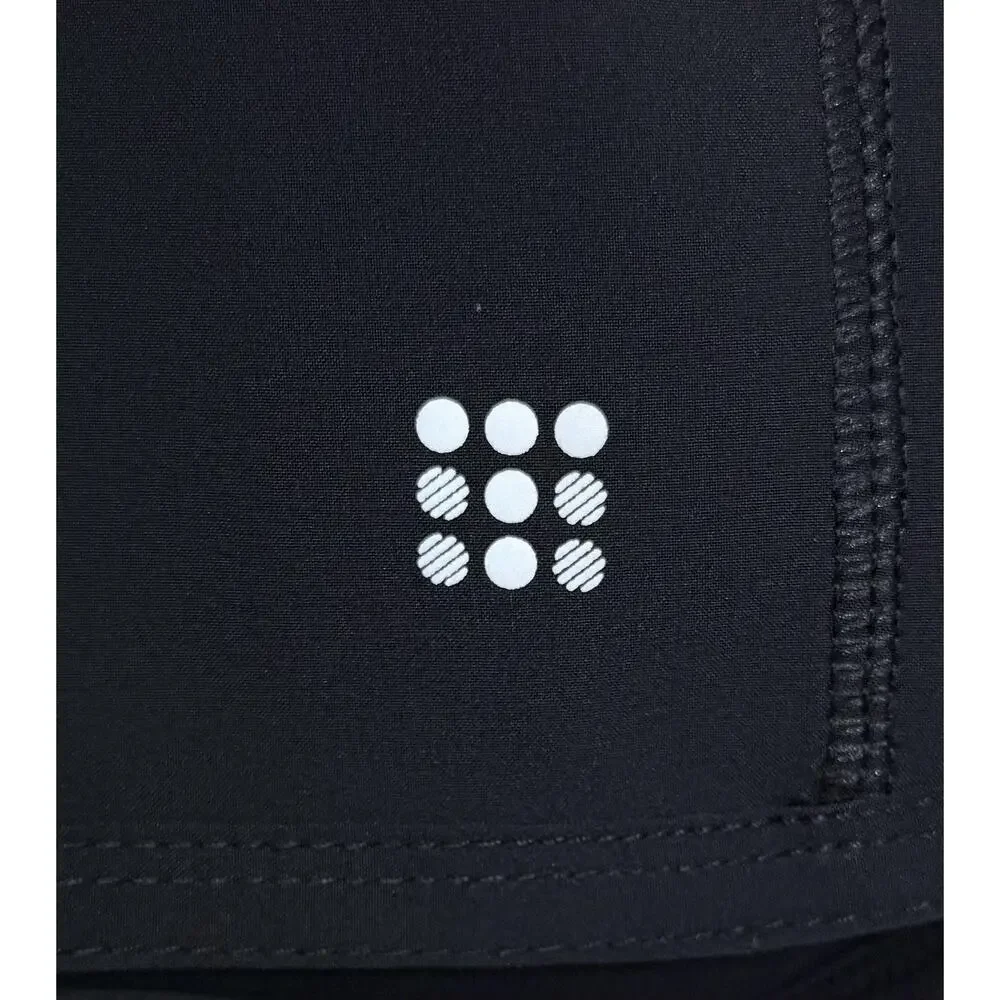 Title Nine Anti-Run-7" Womens Shorts XS Black Pockets Elastic Waist Drawstring - Picture 5 of 13